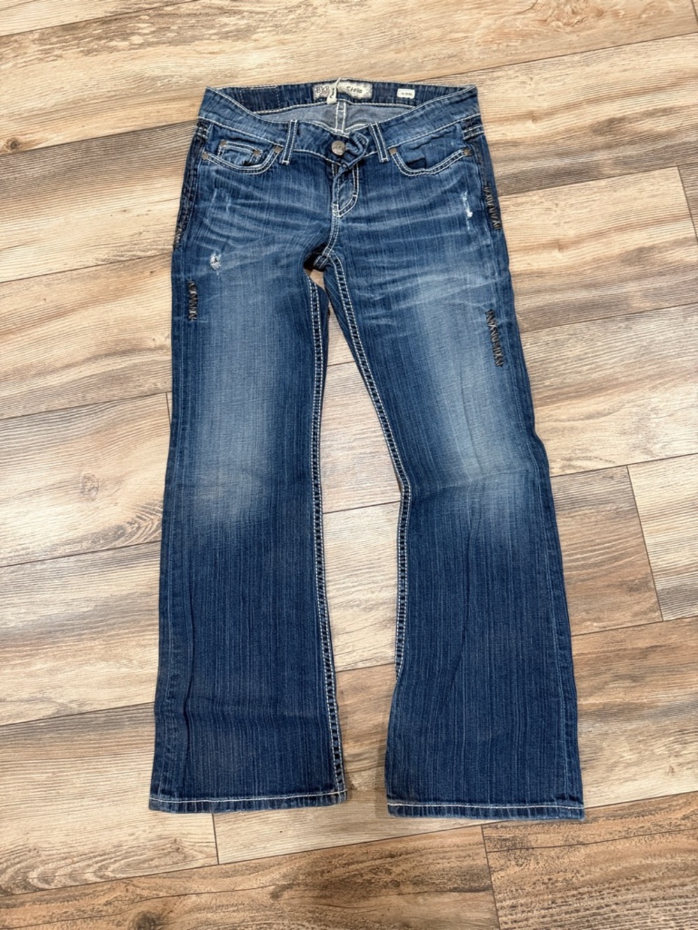 BKE Women's Dark Blue Flare Jeans